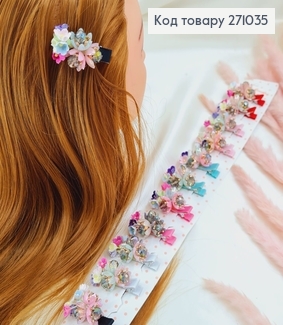 Заколка уточка детская Цветок с камней в асс. 271035 фото