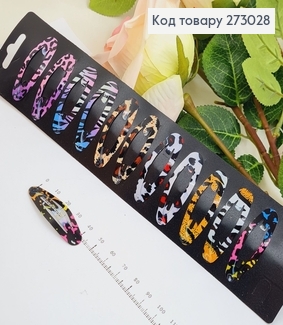 Заколка тік так дитячий кольоровий  в асорт. 12 шт/уп. 273028 фото