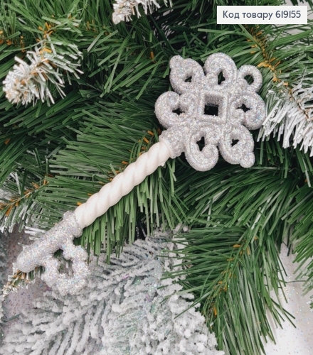 Новогодняя фигура Блеск Ключик Серебро, 16*7см, Украина 619155 фото 1