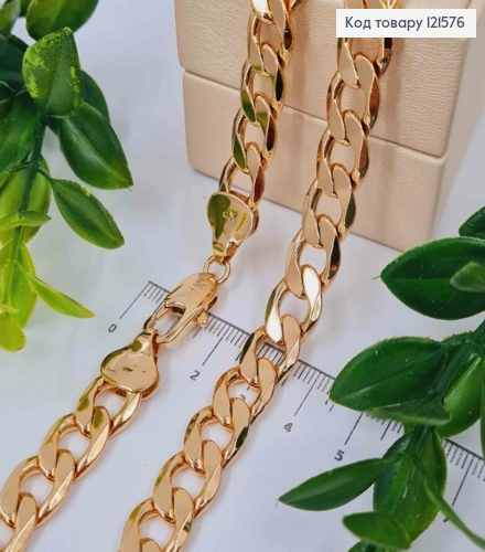 Цепочка Панцирное плетение, ширина 1см, длина 54см, Xuping 18K 121576 фото 1