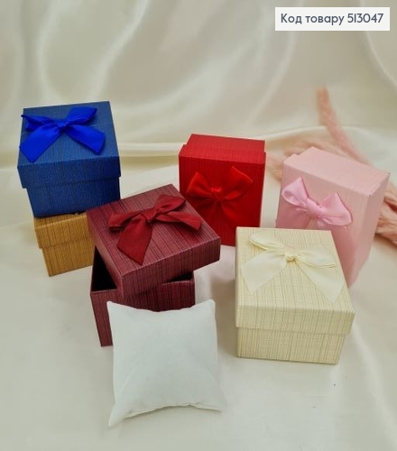 Коробка блеск с бантиком 8,5*9*5,5 см в асс. 513047 фото 1