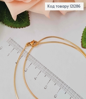 Цепочка снейк 1мм, длина 40см,  плетение граненнное, Xuping 18K 121286 фото