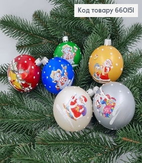 Набор шаров 60 мм Новогодний персонаж в асс. 6шт/уп 660151 фото