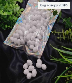 Набір: декоративні Великолні яйця (пінопластові заготовки), зі СРІБЛОМ, 2*1,5см, 100шт/уп 282113 фото