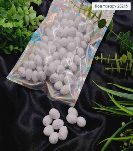 Набор: декоративные Пасхальные яйца (пенопластовые заготовки), с СЕРЕБРОМ, 2*1,5см, 100шт/уп 282113 фото 1
