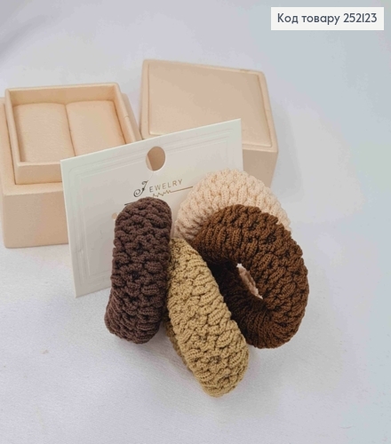 Резинка 4шт на планшетке, микрофибра, пастельных цветов, 4см 252123 фото 1