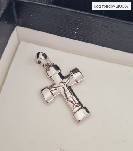 Крестик с распятием 2,4х1,7 см родированное   Xuping 210087 фото 1