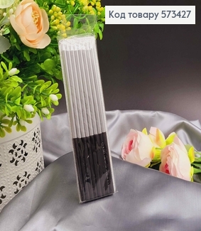 Свечи для торта, Серебряные металлики+Черное с надписью , 14,5см, 8шт./уп 573427 фото