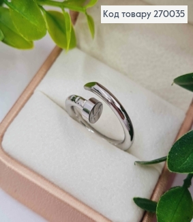 Кольцо серебряного цвета, Cartier, сталь Stainless Steel 270035 фото