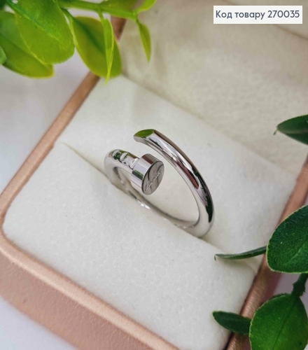 Кольцо серебряного цвета, Cartier, сталь Stainless Steel 270035 фото 1