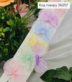 Набор детских резинок, бантик, в горошек, 10 шт/наб. 261257 фото