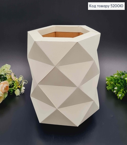 Коробка многогранная,  Молочного цвета, 18*15см 520010 фото 1