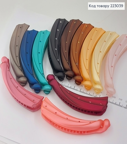 Заколка банан 11 см с камнями в асс. 223039 фото 1