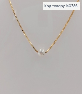 Подвеска 45 + 3см с жемчужиной медицинское золото Xuping 140386 фото