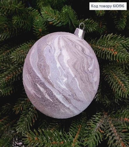 Игрушка шар 100мм ПЛАНЕТА, цвет СЕРЫЙ с ГРАФИТОМ, Украина 610196 фото 1