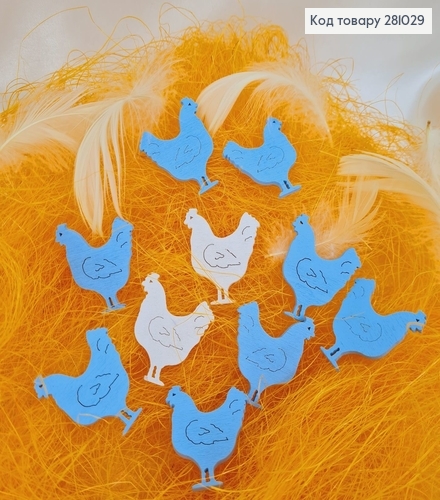 Набор деревянных курочек 3,5х4 см 10 шт. 281029 фото 1