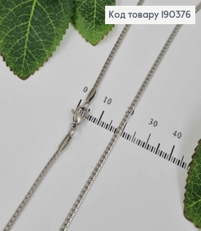 Цепочка родованная, 2мм, длина 45см, плетение косичка, Xuping 18K 190376 фото