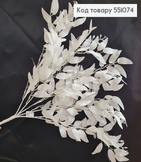 Искусственная зелень ива белая из 5 веточек на металлическом стержне 53см. 551074 фото
