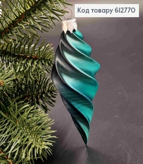 Фігурка  міраж "БУРУЛЬКА №1", СМАРАГДОВО-ЧОРНА, 11*4см, прикраса пластикова, Україна 612770 фото