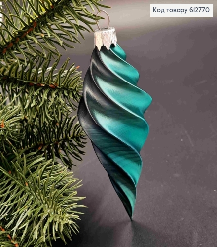 Фігурка  міраж "БУРУЛЬКА №1", СМАРАГДОВО-ЧОРНА, 11*4см, прикраса пластикова, Україна 612770 фото 1