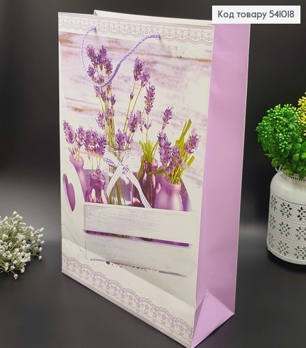 Пакет бумажный большой, Лаванда 31х40х12 см 541018 фото 1