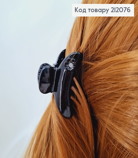 Краб пластик черный с цветочком 4 см 212076 фото