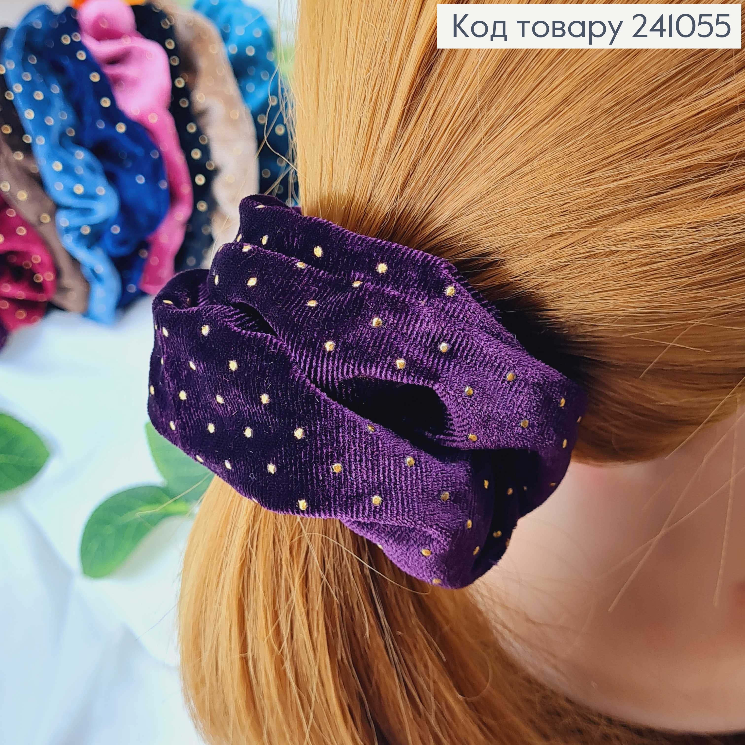 Резинка велюр обьемная (5-12см) с блестками в ассорт. 241055 фото 1