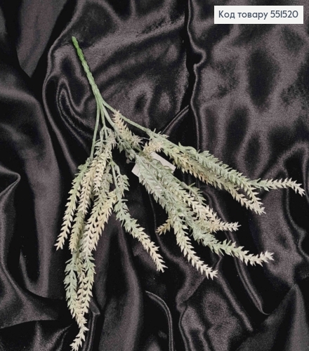 Искусственная декоративная композиция Лаванда, БЕЛОГО цвета, 5 веточек на металлическом стержне, 36см. 551520 фото 2