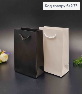 Пакет бумажный, однотонный, черный/белый в ассорт. 16*9см 542173 фото