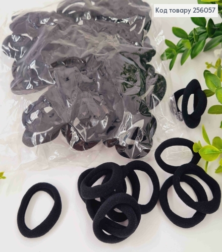 Резинка-мікрофібра (100шт/уп), ЧОРНОГО кольору, 3см 256057 фото 1