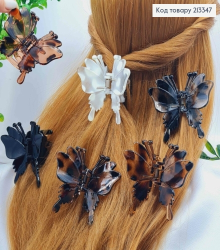 Краб пластик глянцевый "БАБОЧКА", 7*7см, Цвета в ассортименте 213347 фото 1