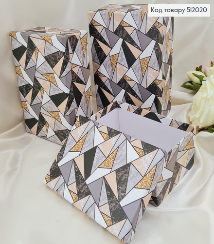 Набор коробок 3 шт( 13*19*7,5 см, 15*21*8,5 см, 16*23*9,5 см) в асс. 512020 фото 3