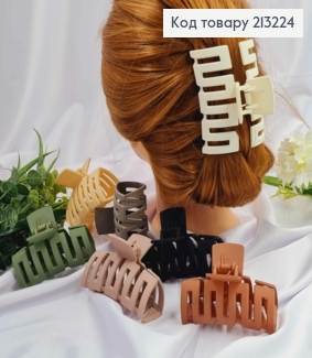 Краб пластик, матовий, Стильний прямокутний, кольори в асортименті, 8,3см 213224 фото