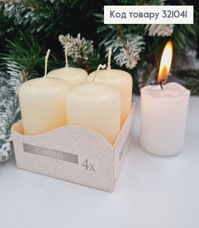 Набор свечей МОЛОЧНЫХ  BISPOL 4 шт (7 год./55г), 40/60мм 321041 фото