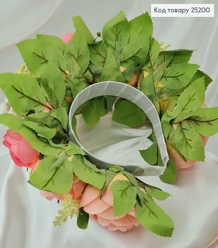 Обруч-веночик роскошный с Розовыми Розами, ручная работа, Украина. 287034 фото 3