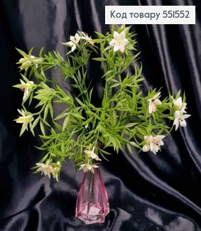 Искусственная композиция Барвинок, цвета АИВОРИ, 5 веточек на металлическом стержне, высота 33см. 551552 фото