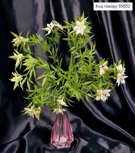 Искусственная композиция Барвинок, цвета АИВОРИ, 5 веточек на металлическом стержне, высота 33см. 551552 фото 1