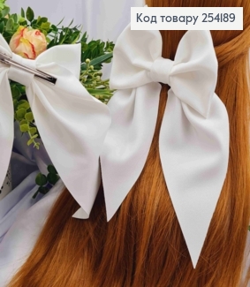 Заколка(7,5см) Бант (14*20см) АИВОРИ, плотный софт, ручная работа, Украина 254189 фото