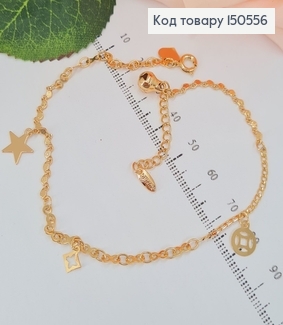 Браслет на ногу Девичьи мечты 23 см+ 4 см Xuping 18K 150556 фото