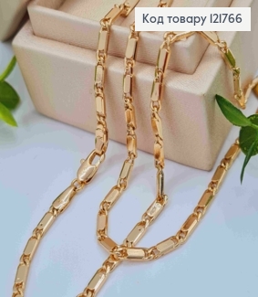 Цепочка плетения ОВАЛЬНЫМИ пластинками, ширина 2,5мм, длина 42см, Xuping 18K 121766 фото