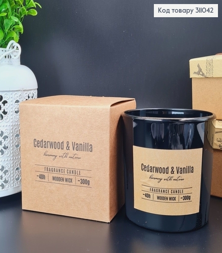 Аромасвечи BISPOL Кедрового дерева ваниль 300 г/40 годин 311042 фото 1