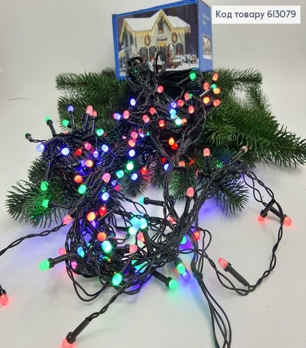 Гирлянда шторка черная проволока 5 м 150 LED цветная 613079 фото 1
