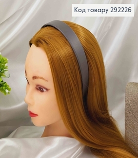 Обруч  ЕКОшкіра 2,5см, колір ГРАФІТОВИЙ, ручна робота, Україна 292226 фото