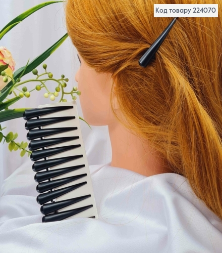 Заколка стріла "Клюв", Чорного кольору, маленька, 6см 224070 фото 1