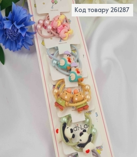 Набор детских резинок (20шт) ВЕСЕЛЫЕ ЖИВОТНЫЕ, диаметр 3,5см, ярких цветов 261287 фото