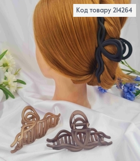 Краб пластик (прочный), матовый, "Волнистая Петелька", 13см, Пастельных цветов в ассортименте. 214264 фото