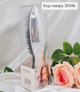 Щетка для волос, Spazzola (тангл тизер), Серебряный металлик, большой(21*8), качественный Китай 300116 фото