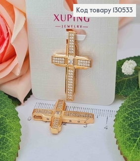 Крестик в камешках 3*2см, Xuping 18K 130533 фото
