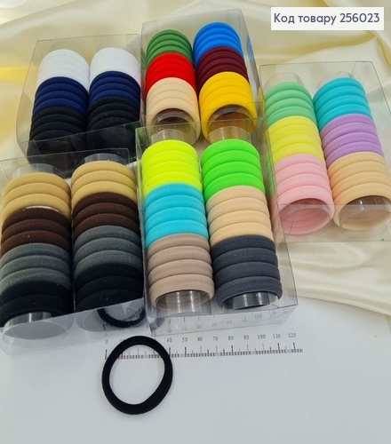 Резинка микрофибра Китай 4 см №1 24 шт/уп  в асс 256023 фото 1