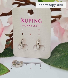 Серьги, Кольца, диаметр 1,1см, ширина 3мм, Xuping 181411 фото